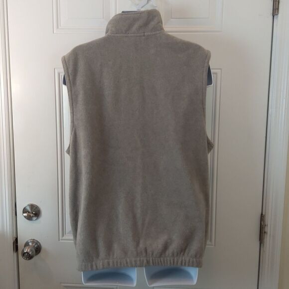 IZOD gray fleece zippered front vest with pockets - Picture 11 of 14